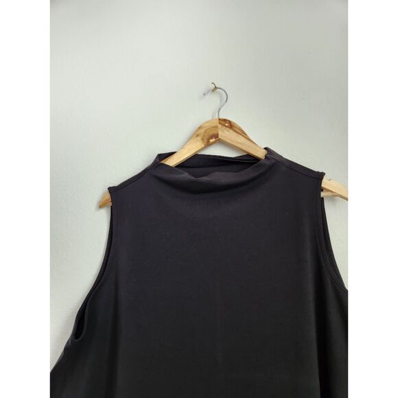 Eileen Fisher Black Funnel Neck Sleeveless Top | Size 1X - Picture 3 of 8